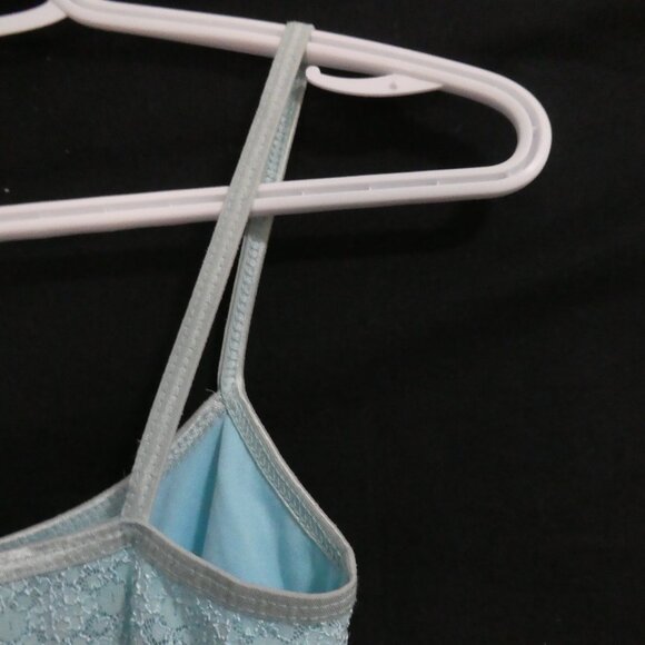 Unbranded | P2P 12 inches measured | Light Blue Lace Spaghetti Strap Top - Picture 11 of 14